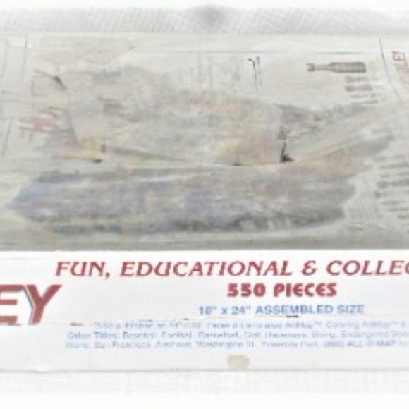 1994 World Impressions NHL HOCKEY PUZZLE Worlds Most Entertaining Puzzles Map - Picture 4 of 4